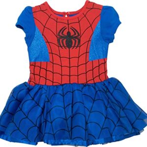 Marvel Spider-Man Toddler Girls Tulle Cosplay Dress Leggings and Headband 3 Piece 5T