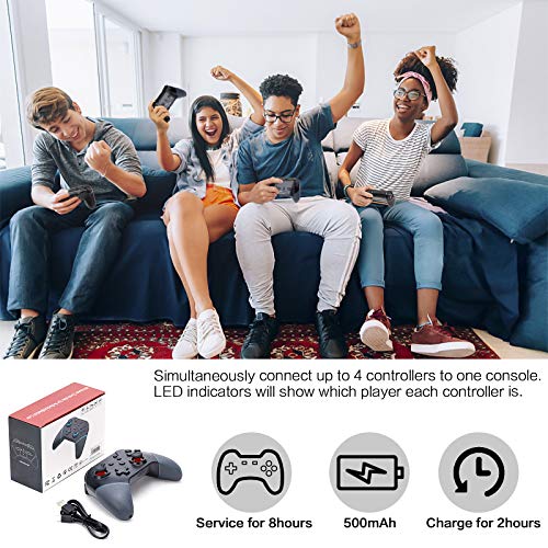 FEEERMY Switch Controller for Nintendo Professional Extra Wireless Controller for Switch/Switch Lite with Turbo, Key Mapping, Wakeup, Motion, Dual Vibration Functions Switch Controller