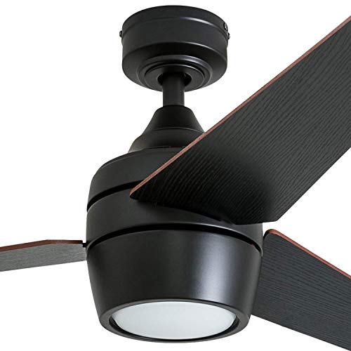 Honeywell Ceiling Fans Eamon - 52-in Modern Indoor Fan with Remote Control - LED Ceiling Fan with Light - Modern Room Fan with Dual Finish Blades - Model 50603-01 (Bronze)