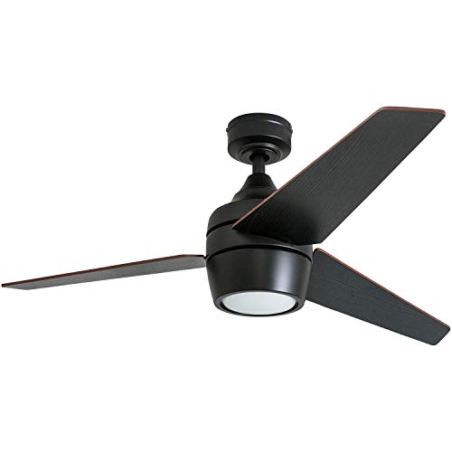 Honeywell Ceiling Fans Eamon - 52-in Modern Indoor Fan with Remote Control - LED Ceiling Fan with Light - Modern Room Fan with Dual Finish Blades - Model 50603-01 (Bronze)