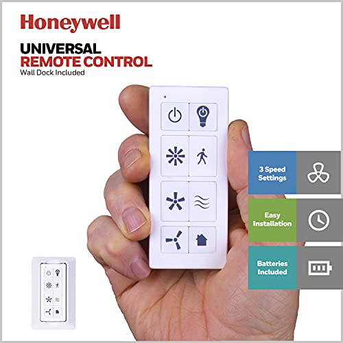 Honeywell Ceiling Fans Eamon - 52-in Modern Indoor Fan with Remote Control - LED Ceiling Fan with Light - Modern Room Fan with Dual Finish Blades - Model 50603-01 (Bronze)