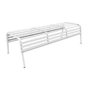 safco products 4369wh cogo steel outdoor/indoor bench, white