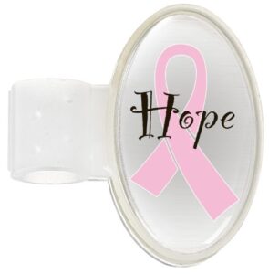 prestige medical printed stethoscope id tag, pink ribbon hope