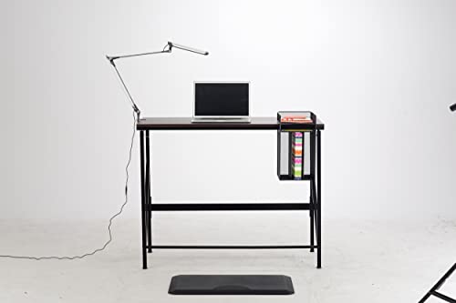Safco Products Sit/Stand Bi-Level Desk, Walnut/Natural, 48"W x 24"D x 50"H, 1957WL
