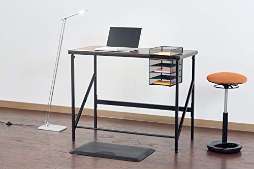 Safco Products Sit/Stand Bi-Level Desk, Walnut/Natural, 48"W x 24"D x 50"H, 1957WL