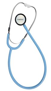 contec single head stethoscope for adult child nurse with light weight home use light blue color