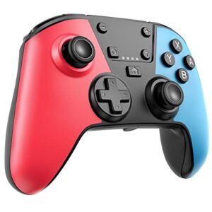 wireless controller for switch/switch oled, rahaat switch pro controller remote gamepad joystick for switch console with turbo function, double vibration and gyro axis