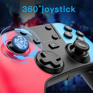 Wireless Controller for Switch/Switch OLED, Rahaat Switch Pro Controller Remote Gamepad Joystick for Switch Console with Turbo Function, Double Vibration and Gyro Axis