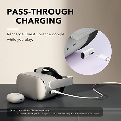 soundcore VR P10 Wireless Gaming Earbuds, Meta Quest 2 Accessories, 30ms Low Latency, Dual Connection, 2.4GHz Wireless, USB-C Dongle Included, Compatible with Steam Deck, PS4, PS5, PC, Switch