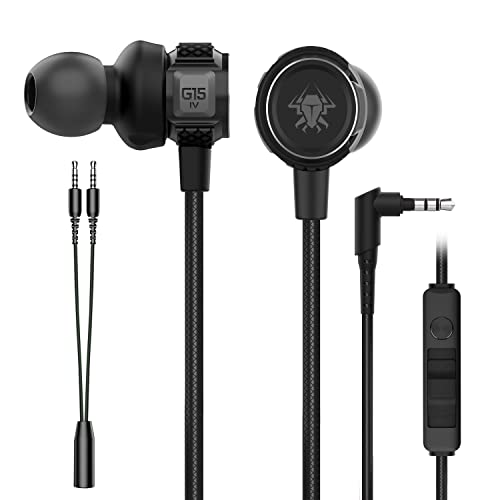 Innens Wired Earbuds in Ear Headphone with Mic and Volume Control for Gaming, 3.5MM Noise Cancelling Stereo Bass Gaming Earbuds for iPhone, Smartphone,Switch, PS4, Xbox One, iPad, PC