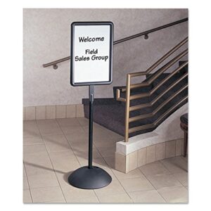 Safco 4117Bl Double Sided Sign Magnetic/Dry Erase Steel 18 X 18 White Black Frame