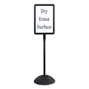 Safco 4117Bl Double Sided Sign Magnetic/Dry Erase Steel 18 X 18 White Black Frame