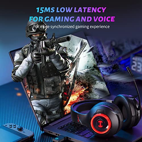 Edifier G4s Wireless Noise Cancelling Gaming Headset 15ms Ultra-Low Latency Headphones with Microphone 5.3 Bluetooth Gaming Headset 46 Hour Battery Life Gaming Headset for PC Playstation Switch Phone