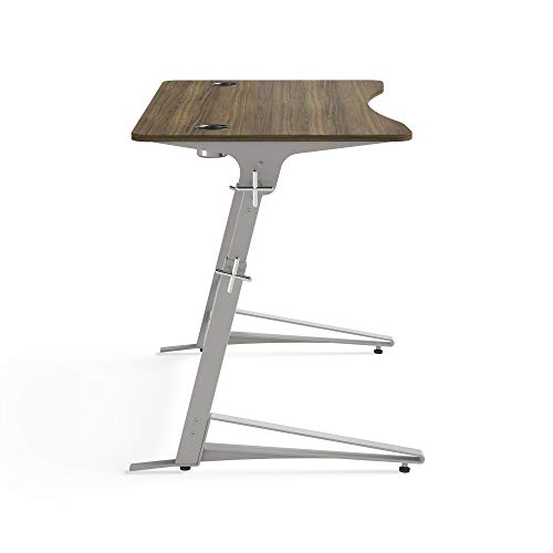 Safco Products 1959WL Verve Standing Height-Adjustable Desk, Walnut/Natural