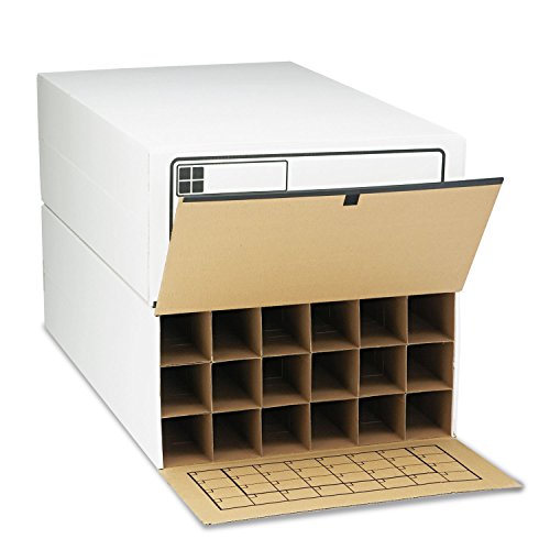 Safco 3094 Tube-Stor Roll File Storage Box 24 X 37-1/2 X 12 White 2/Ctn