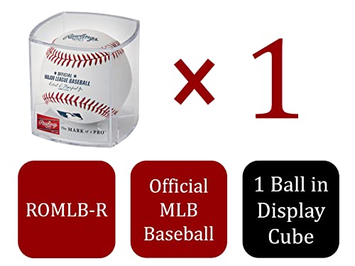 Rawlings | Official 2023 Major League Baseball | Display Case Included | MLB | ROMLB-R, White/Red/Navy