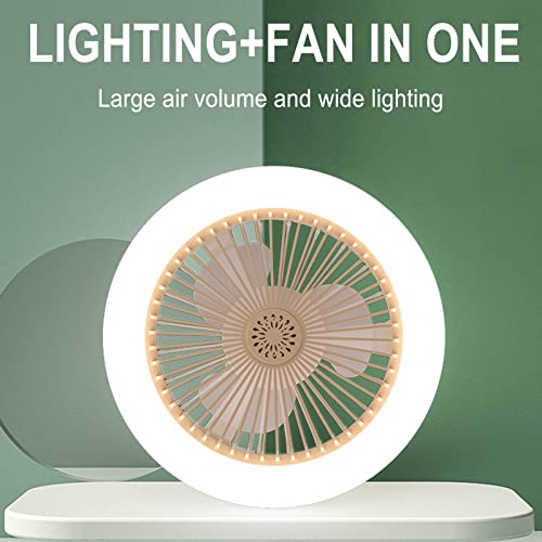 E27 Fan Light, Ceiling Fan with Lights, Enclosed Low Profile Fan Lights LED Dimmable with Light Kit Lamp, Modern Indoor Flush Mount Ceiling Fan for Living Room Bedroom, E27 Socket Easy to Install #B