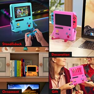 GRAPMKTG Charging Stand for Nintendo Switch Accessories Portable Dock Compatible for Nintendo Switch OLED Cute Case Decor Gift Men Women Kids Blue