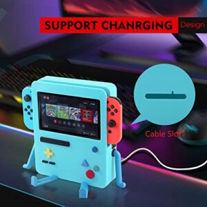 GRAPMKTG Charging Stand for Nintendo Switch Accessories Portable Dock Compatible for Nintendo Switch OLED Cute Case Decor Gift Men Women Kids Blue