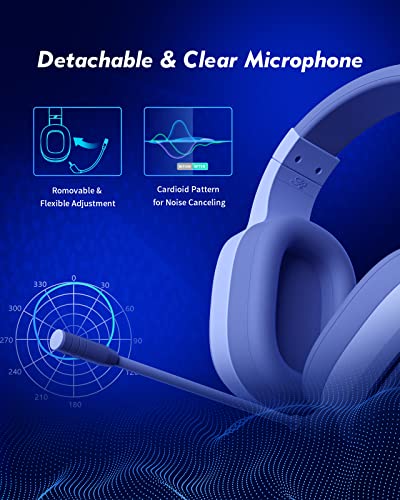 Jeecoo G80 Wireless Gaming Headset - 7.1 Surround Sound, Detachable Noise Canceling Mic, Low Latency 2.4G Wireless Gaming Headphones, Shining RGB - Works with PS4 PS5 PC Laptop Computers