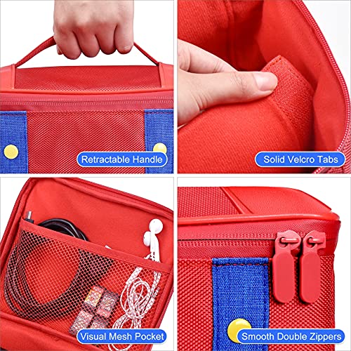 Larstylee Switch Carry Case, Storage Carrying Case Compatible With Nintendo Switch/Switch OLED Soft Shell Protective Travel Case for Switch Console Pro Controller & Accessories