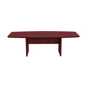 safco products safco 8' conference table - boat shaped - sierra cherry - corsica series