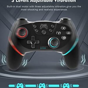 Switch Controller，Pro Controller for Switch/Switch Lite/Switch OLED,NENOTOH Switch Remote Controller Gamepad Joystick, Adjustable Turbo and Dual Vibration，Ergonomic Non-Slip