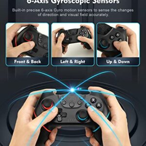 Switch Controller，Pro Controller for Switch/Switch Lite/Switch OLED,NENOTOH Switch Remote Controller Gamepad Joystick, Adjustable Turbo and Dual Vibration，Ergonomic Non-Slip