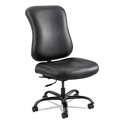 Safco 3592Bl Optimus High Back Big & Tall Chair, 400-Lb. Capacity, Black Leather