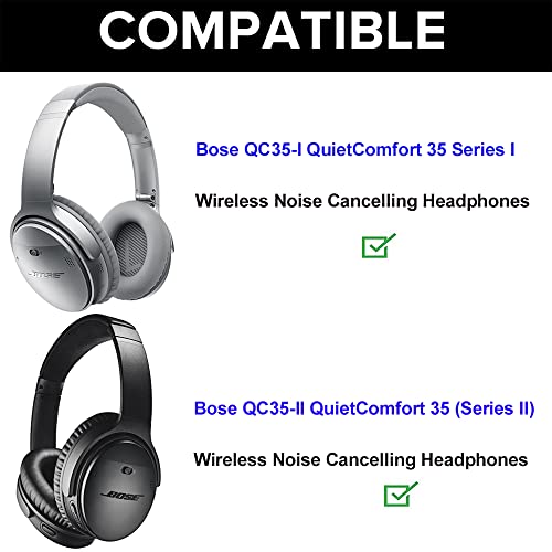 QC35 Microphone Boom Cable with External Game Mic for Bose QuietComfort 35 II (QC35 II) & Quiet Comfort 35 (QC35) Headphones, Gaming Mic with Mute Switch for PC, Laptop, PS4, PS5, Xbox One Controller