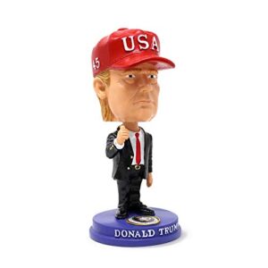 President Trump Bobblehead MAGA Hat 45 2020 Re-Election Classic Red Tie and Thumbs Up for Car, Desk, Office (Small)