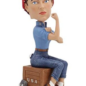 Royal Bobbles Rosie The Riveter Bobblehead, Premium Polyresin Lifelike Figure, Unique Serial Number, Exquisite Detail