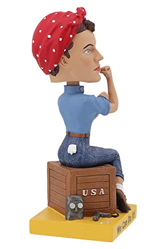 Royal Bobbles Rosie The Riveter Bobblehead, Premium Polyresin Lifelike Figure, Unique Serial Number, Exquisite Detail