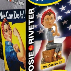 Royal Bobbles Rosie The Riveter Bobblehead, Premium Polyresin Lifelike Figure, Unique Serial Number, Exquisite Detail