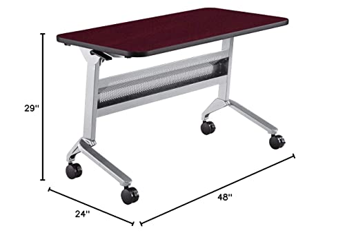 Safco Products Flip-N-Go Training Table, Regal Mahogany