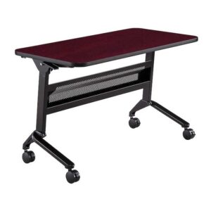 safco products flip-n-go training table, regal mahogany