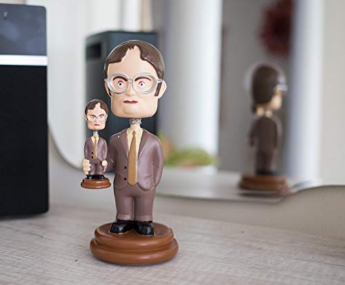 Surreal Entertainment The Office Double Dwight Resin Bobblehead | Collectible Action Figure Statue, Desk Toy Accessories | Novelty Gifts for Home Office Decor | 5 Inches Tall