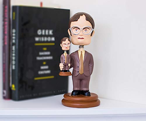 Surreal Entertainment The Office Double Dwight Resin Bobblehead | Collectible Action Figure Statue, Desk Toy Accessories | Novelty Gifts for Home Office Decor | 5 Inches Tall