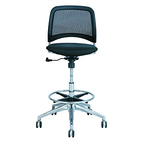 Safco Products 6820BL Reve Extended Height Mesh Back Task Chair, Black