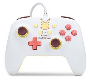 powera enhanced wired controller for nintendo switch - pikachu electric type