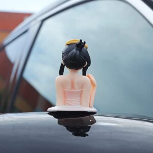 Shaking Girl Car Ornaments, Bobbleheads for Car Dashboard, Car Dashboard Decorations, Kawaii Action Model Doll for Room Desktop Car Dashboard (2PCS)