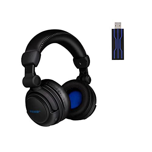 HUHD Wireless Vibration Gaming Headset for PS4,PS5,PC,Xbox and Switch 7.1 Surround Sound Headphones with Detachable Microphone