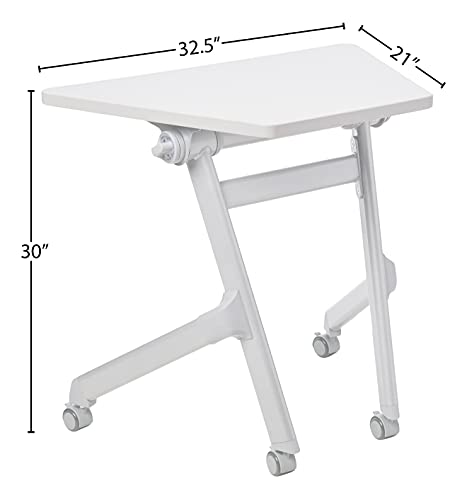 Safco Products Learn Nesting Trapezoid Desk, Small Corner Desk for Classrooms & Custom Classroom Layouts (Pebble Gray)