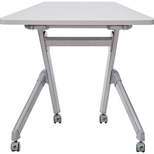 Safco Products Learn Nesting Trapezoid Desk, Small Corner Desk for Classrooms & Custom Classroom Layouts (Pebble Gray)