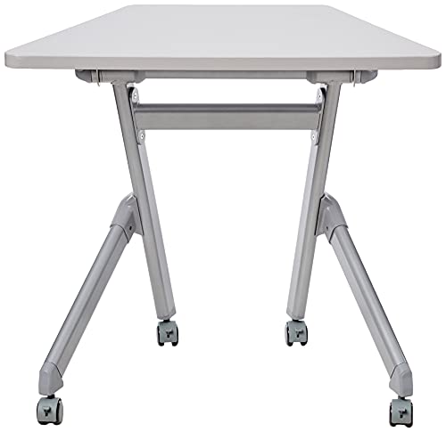 Safco Products Learn Nesting Trapezoid Desk, Small Corner Desk for Classrooms & Custom Classroom Layouts (Pebble Gray)