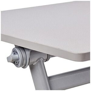 Safco Products Learn Nesting Trapezoid Desk, Small Corner Desk for Classrooms & Custom Classroom Layouts (Pebble Gray)