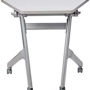 Safco Products Learn Nesting Trapezoid Desk, Small Corner Desk for Classrooms & Custom Classroom Layouts (Pebble Gray)