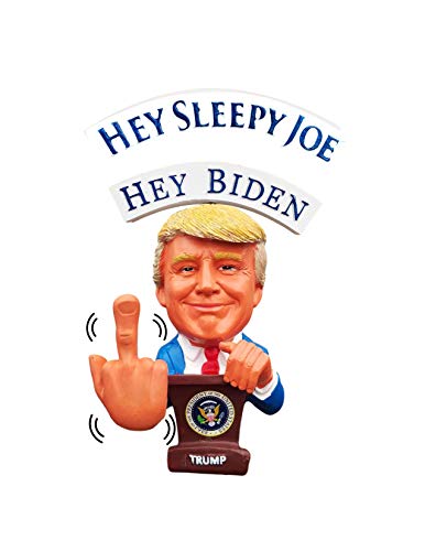 Donald Trump Doll - This Bobblehead Trump Has A Bobbling Middle Finger Instead of Head | Hey Biden Sleepy Joe | Trump 2024 Election #MAGA