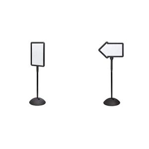 safco products write way rectangle message sign 4117bl, black & write way directional arrow sign 4173bl, black, magnetic dual-sided dry erase board, indoor and outdoor use