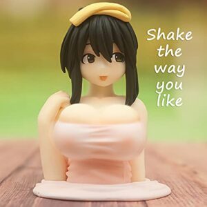 Shlyfen Shake Shake Girl Car Dashboard Decorations, Posing Mini Bobbleheads Dolls for Car Dashboard Funny Valentines Day Gifts Decor